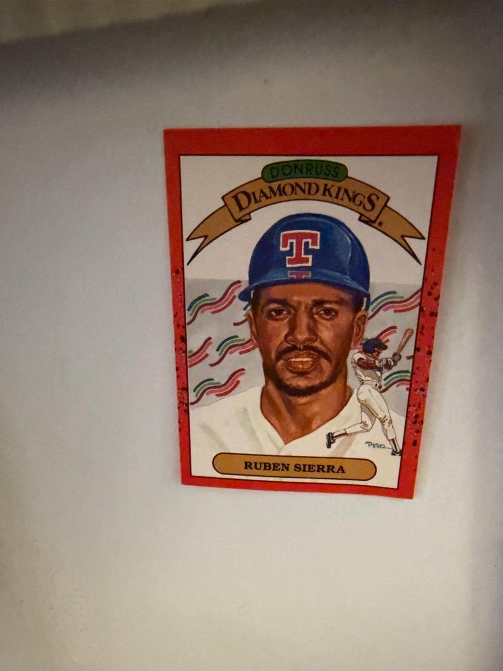 1990 Donruss diamond kings Ruben  sierra rangers baseball card